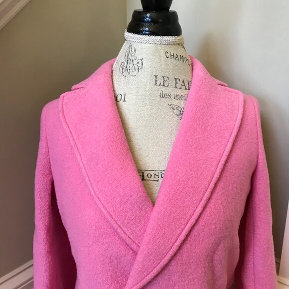 NWT JCrew Daphne Topcoat Coat Womens 10 Pink Italian Boiled Wool BT996 Jacket NE - Picture 7 of 13